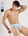 Calvin Klein Underwear Solid Multi Low Rise Briefs - Pack Of - 3