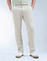 Flying Machine Solid Mid Rise Straight Fit Trousers