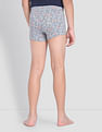 USPA Innerwear Boys Mid Rise Cotton Spandex OKT01 Trunks - Pack Of 2