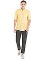 Aeropostale Solid Button Down Shirt