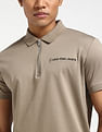 Calvin Klein Regular Half Zip Cotton Polo Shirt